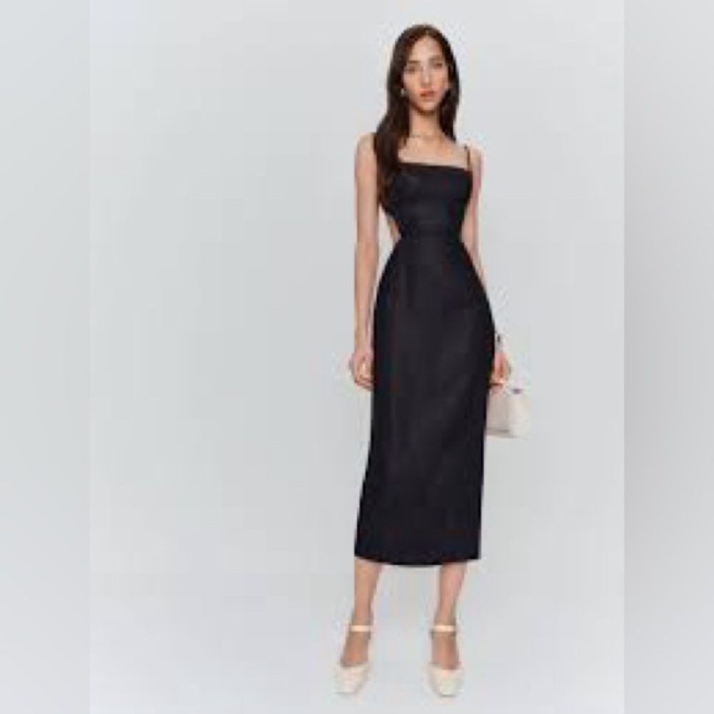 Black Midi Long Dress - worn once, like new